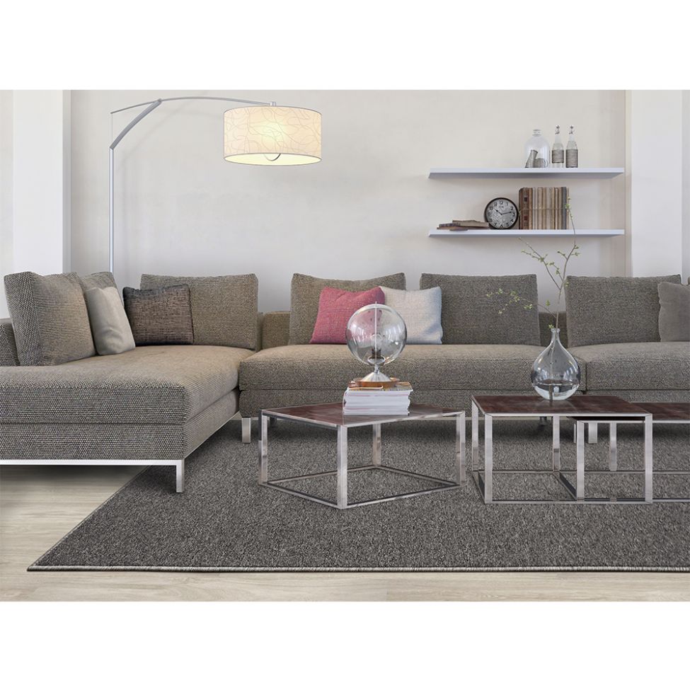 Tapete Tufting Lumiere Retagular Polipropileno (300x350) Cinza