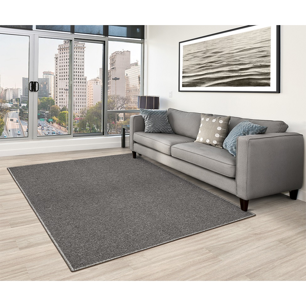 Tapete Tufting Lumiere Retangular Bouclé (150x200) Cinza Mescla