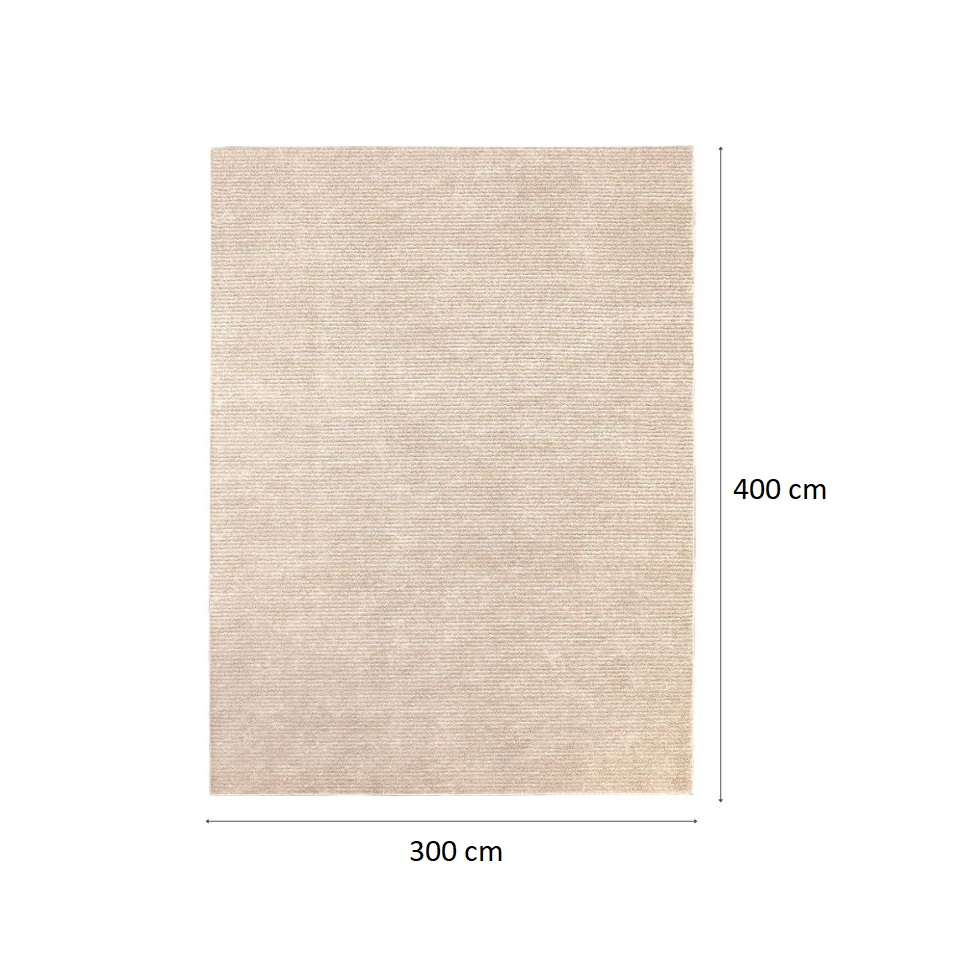Tapete Tufting Mariana Retangular Veludo (300x400) Bege