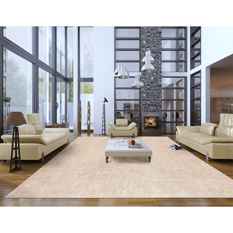 Tapete Tufting Mariana Retangular Veludo (400x500) Bege