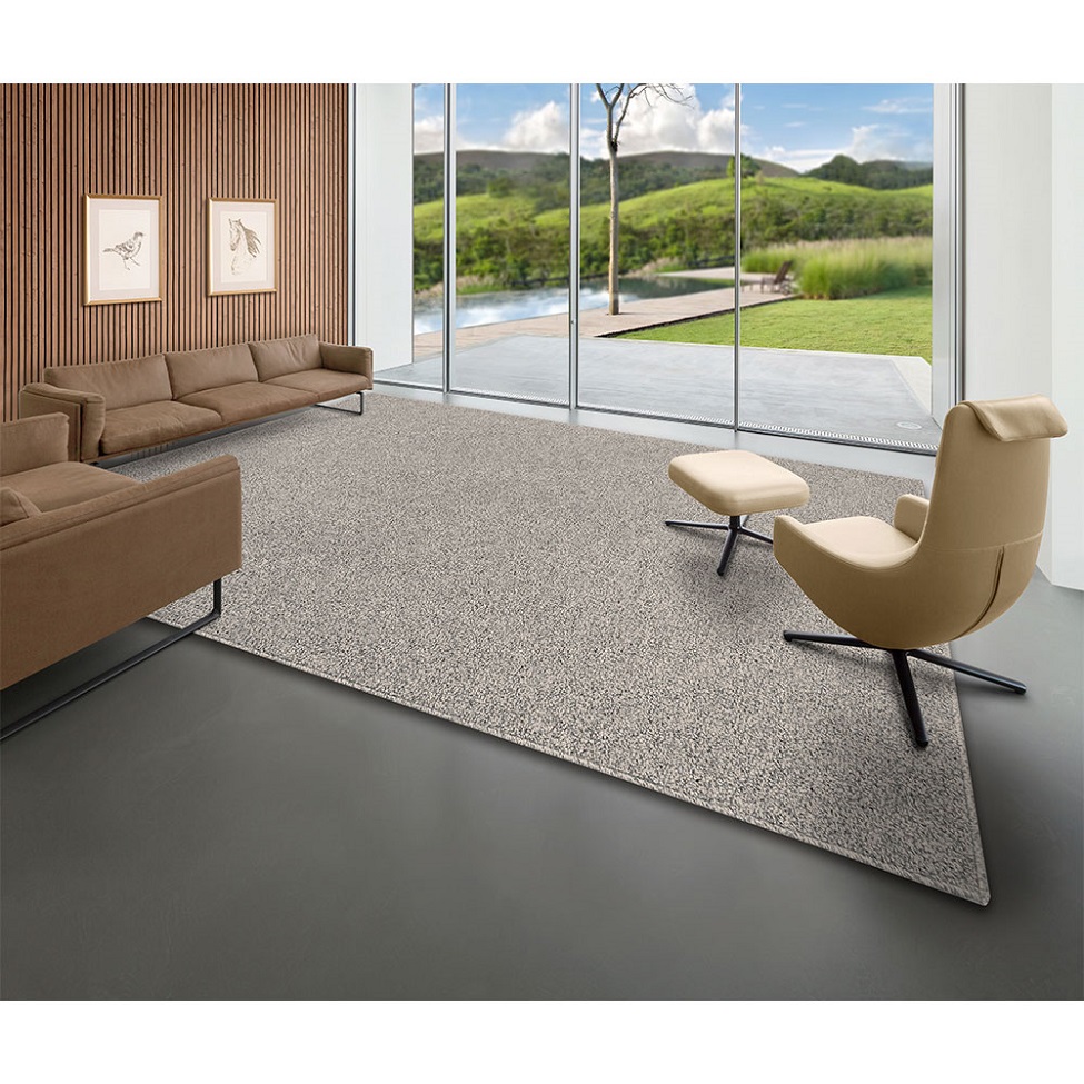 Tapete Tufting Paradise Lua Nova Retangular Bouclé (400x500) Cinza