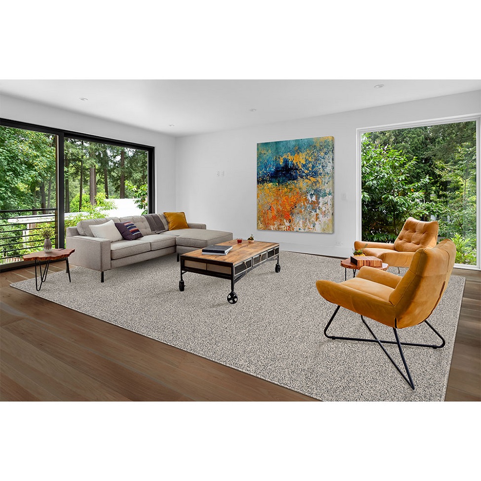 Tapete Tufting Paradise Lua Nova Retangular Bouclé (400x600) Cinza