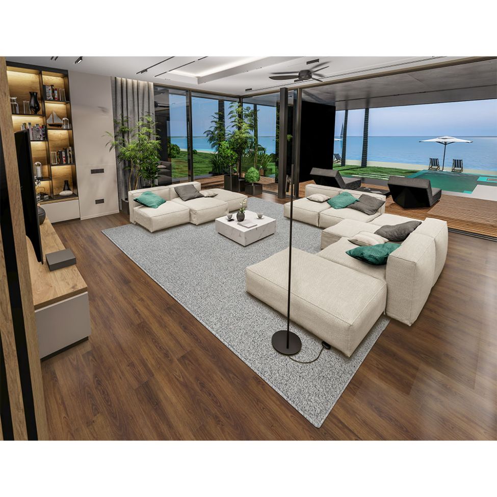 Tapete Tufting Paradise Retangular Polipropileno (400x600) Prata