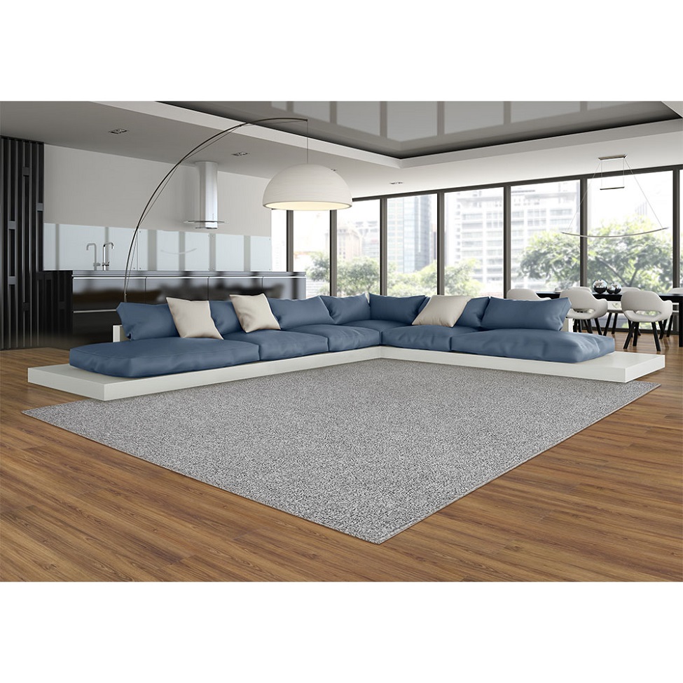 Tapete Tufting Paradise Volcano Retangular Bouclé (400x500) Cinza