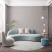 Tapete Tufting Relex Redondo Veludo (190x190) Prata