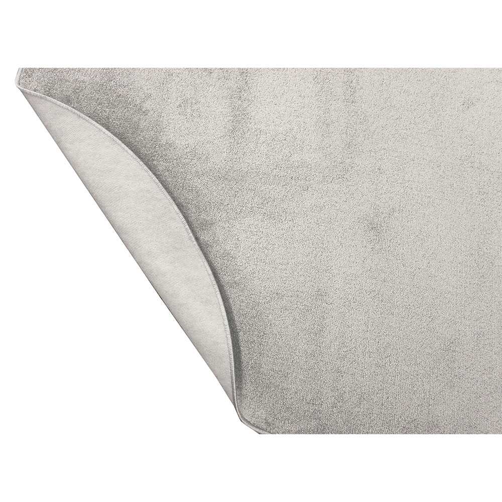 Tapete Tufting Relex Redondo Veludo (190x190) Prata