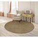 Tapete Tufting Relex Redondo Veludo (190x190) Trigo