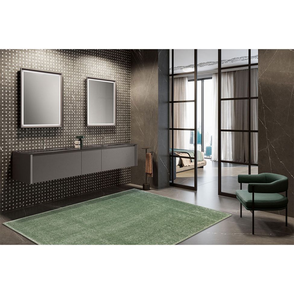 Tapete Tufting Relex Retangular Polipropileno (150x200) Oliva
