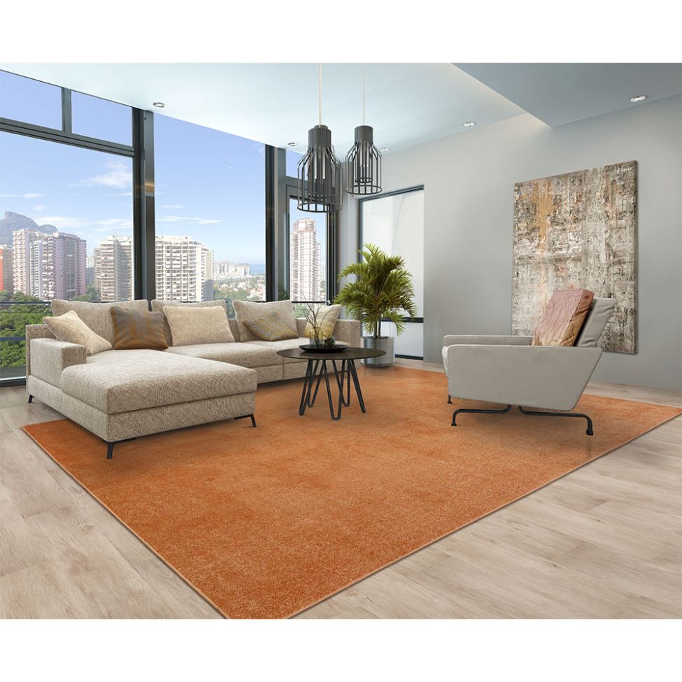 Tapete Tufting Relex Retangular Polipropileno (300x400) Pêssego
