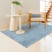 Tapete Tufting Relex Retangular Veludo (100x150) Azul Claro