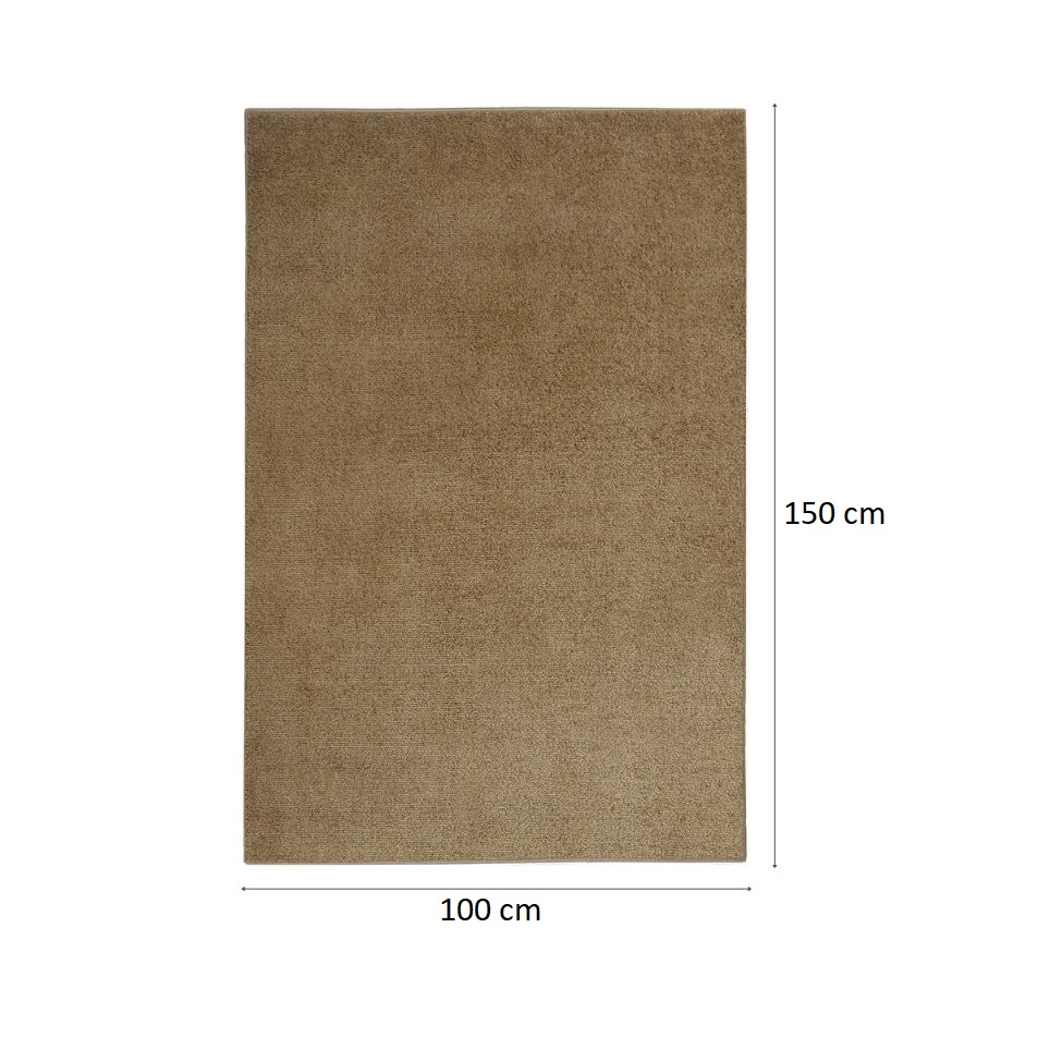 Tapete Tufting Relex Retangular Veludo (100x150) Trigo