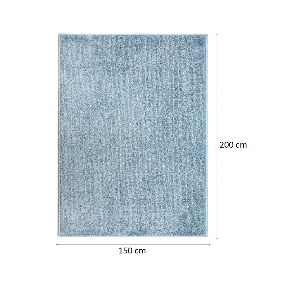 Tapete Tufting Relex Retangular Veludo (150x200) Azul Claro