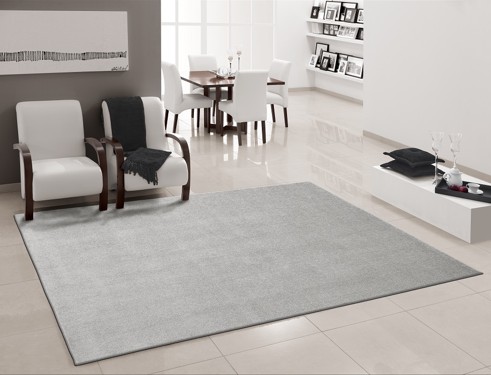 Tapete Tufting Relex Retangular Veludo (200x250) Prata
