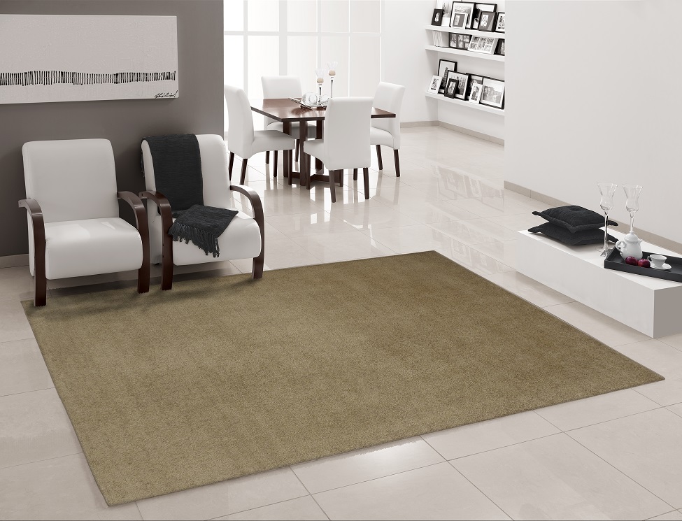Tapete Tufting Relex Retangular Veludo (200x250) Trigo