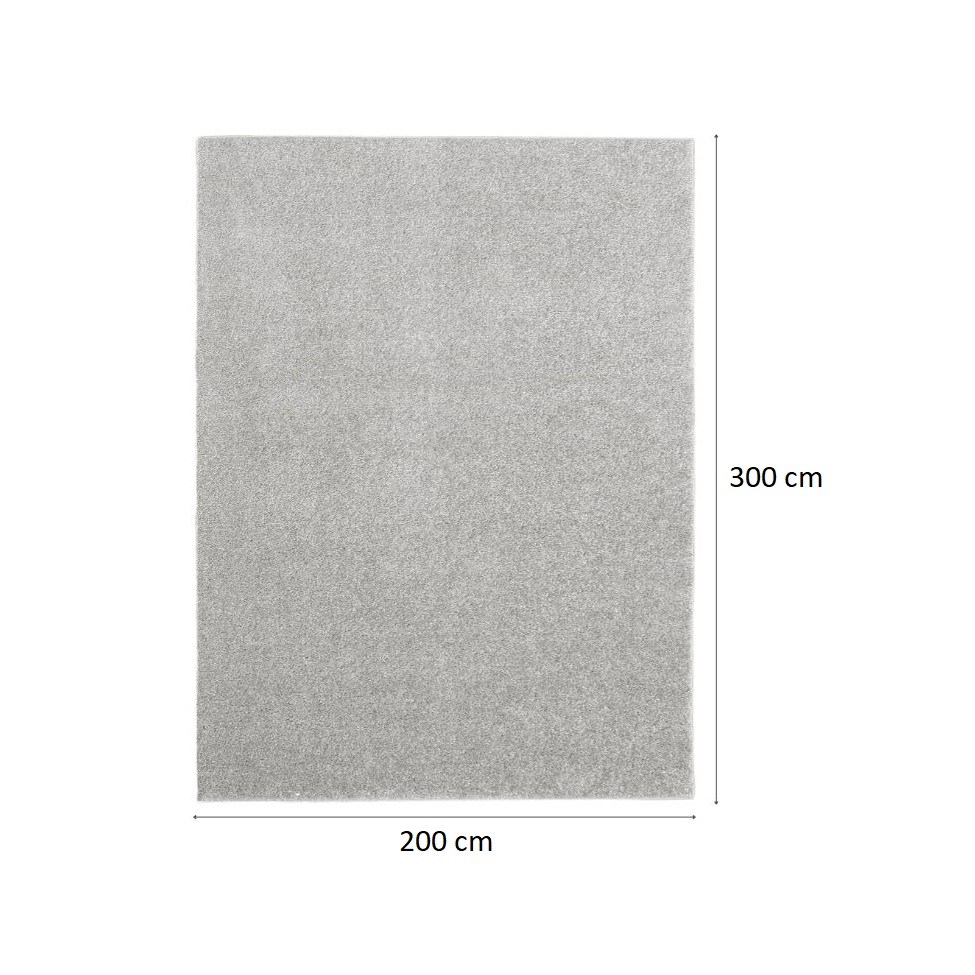 Tapete Tufting Relex Retangular Veludo (200x300) Prata