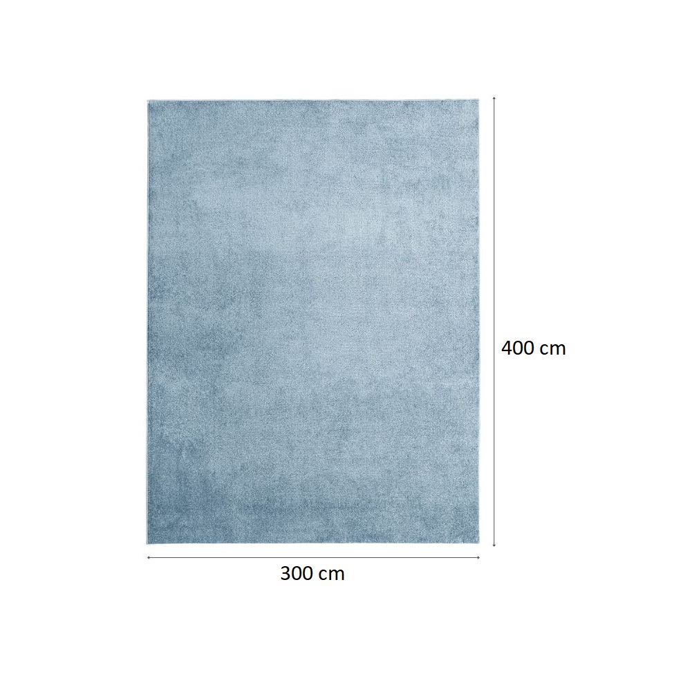 Tapete Tufting Relex Retangular Veludo (300x400) Azul Claro