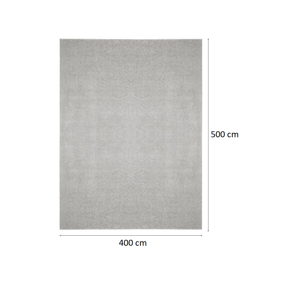 Tapete Tufting Relex Retangular Veludo (400x500) Prata