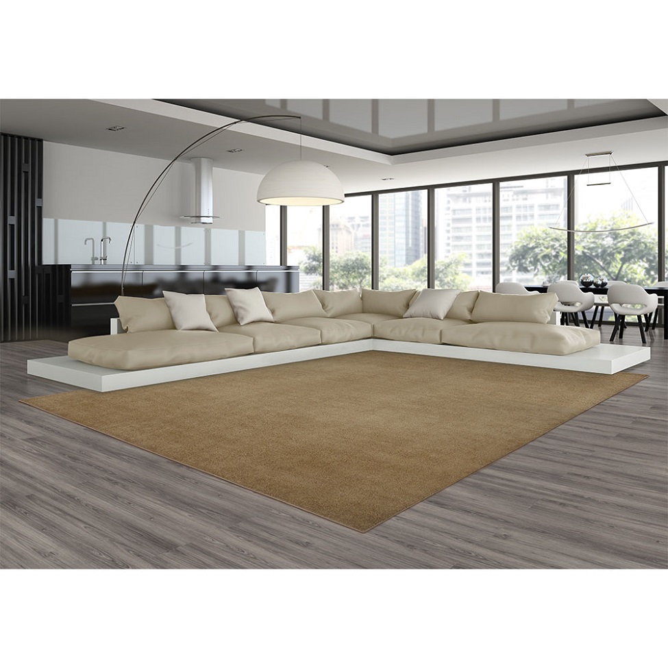 Tapete Tufting Relex Retangular Veludo (400x500) Trigo