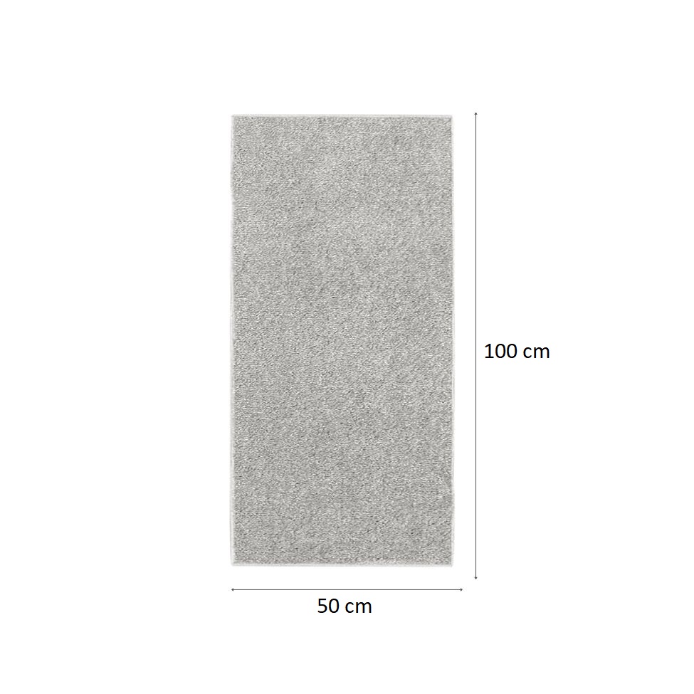 Tapete Tufting Relex Retangular Veludo (50x100) Prata