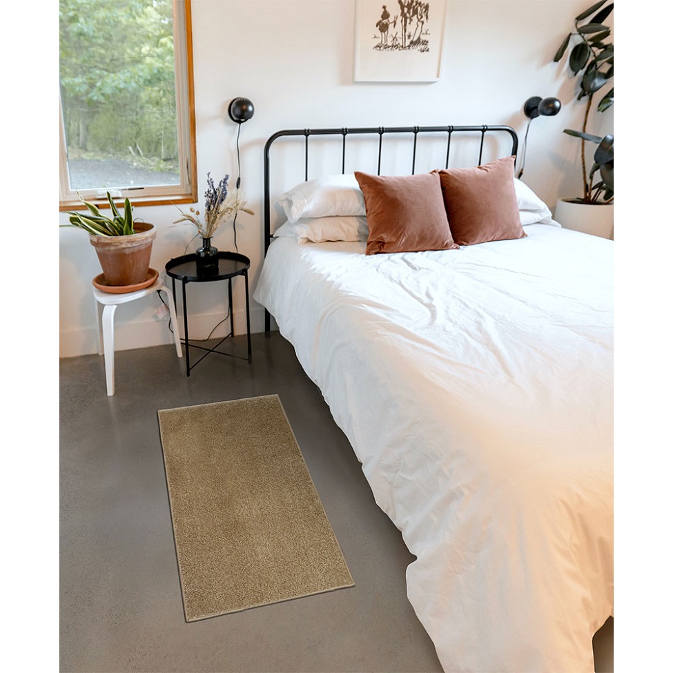 Tapete Tufting Relex Retangular Veludo (50x100) Trigo