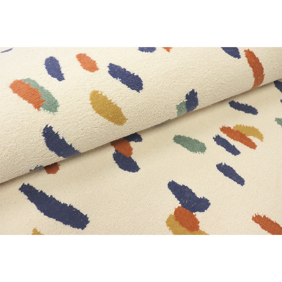 Tapete Vibe Art Redondo Algodão (140x140) Colorido