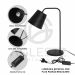 Abajur Ravena 1 Lamp. E27 Preto