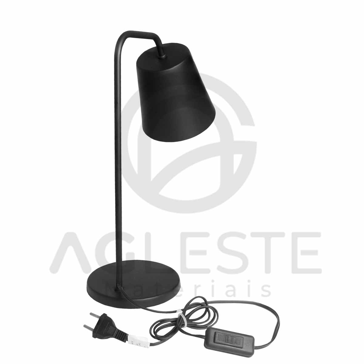 Abajur Ravena 1 Lamp. E27 Preto
