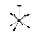 Lustre Sputinik 08 Lâmpadas E27 Preto - T.Y Iluminação