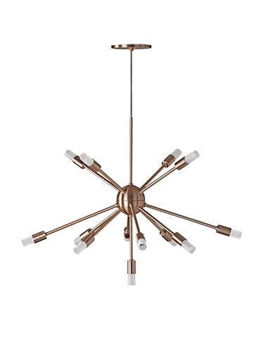 Lustre Sputinik 13 Lâmpada G9 Cobre - T.Y Iluminação