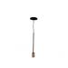 Pendente Kit Suspensão Haste Longa 01 Lâmpada E27 Preto/Cobre
