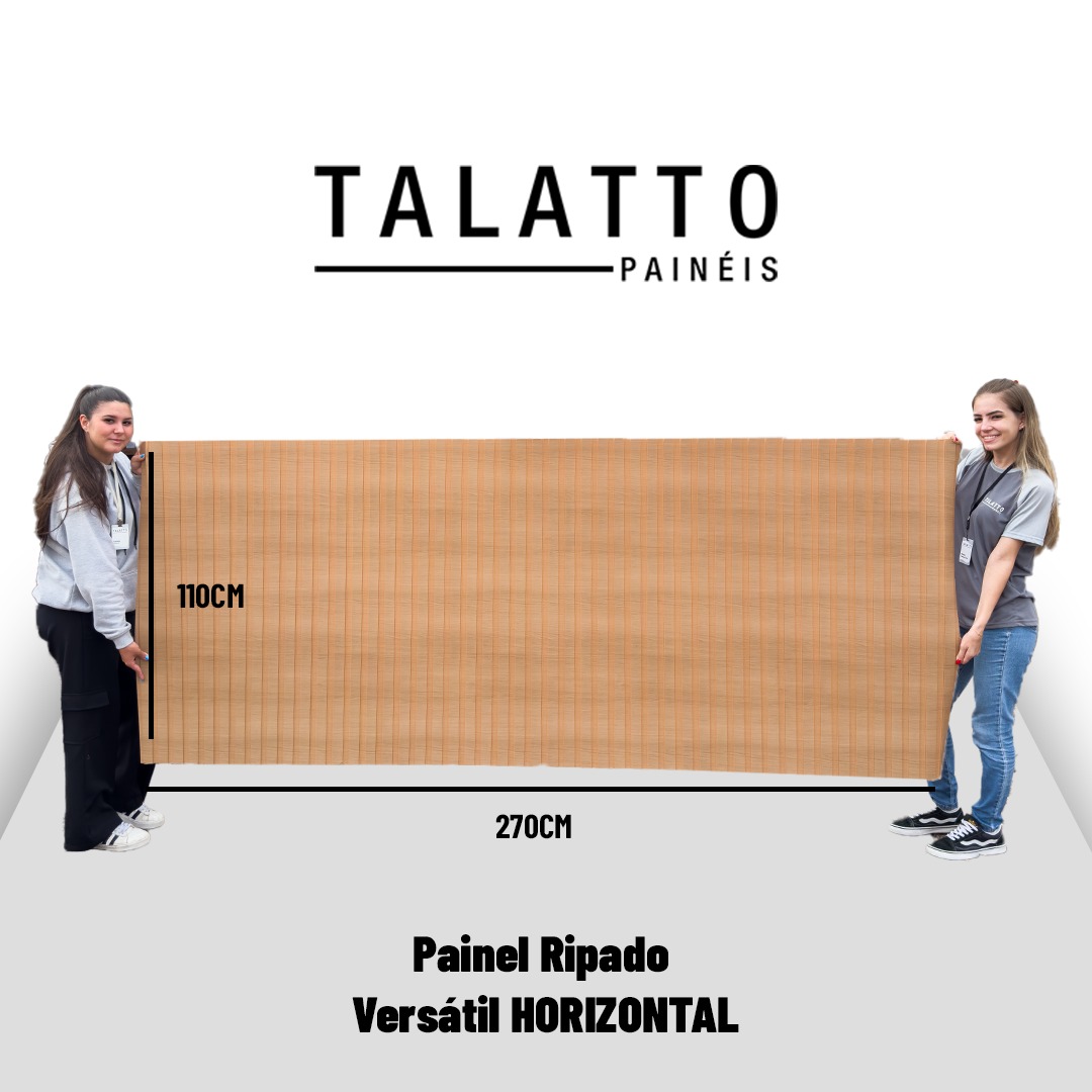 Painel Ripado Versátil Horizontal: 01 unid. 110x270cm larg.
