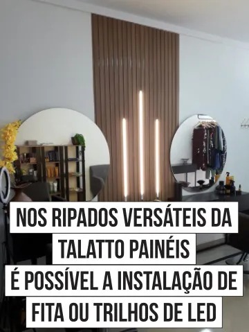 Painel Ripado Versátil Horizontal: 01 unid. 110x270cm larg.