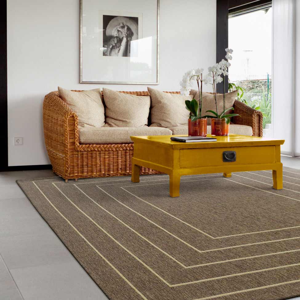 Tapete Bali Singelo Retangular Polipropileno (200x250) Marrom Médio