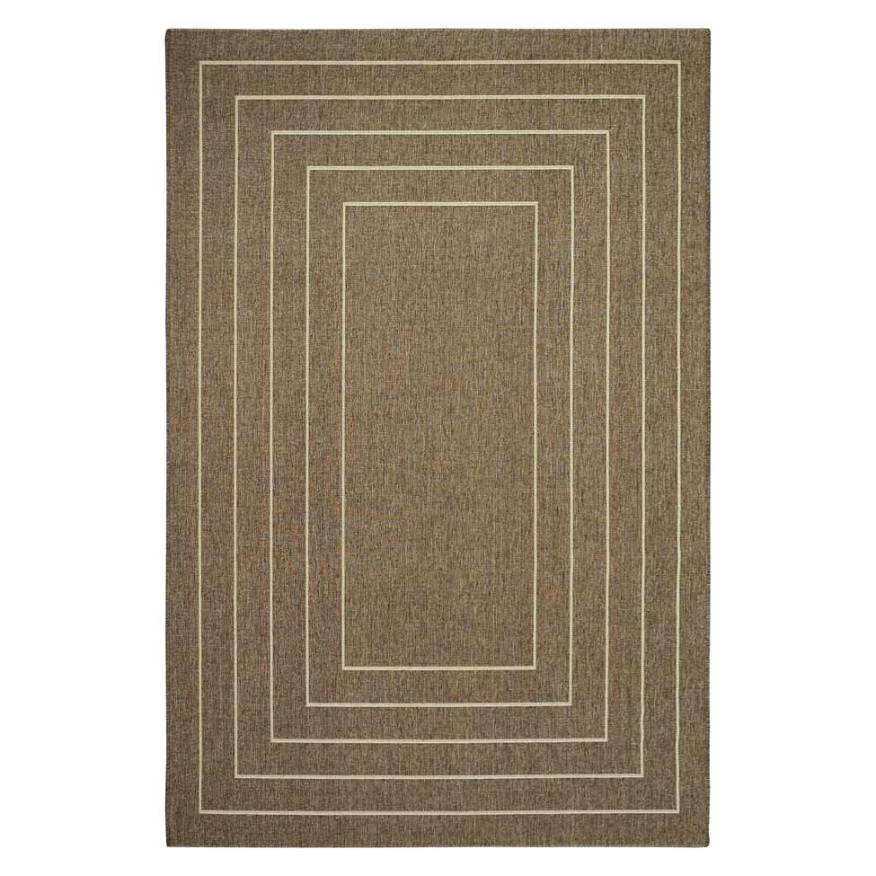 Tapete Bali Singelo Retangular Polipropileno (200x250) Marrom Médio