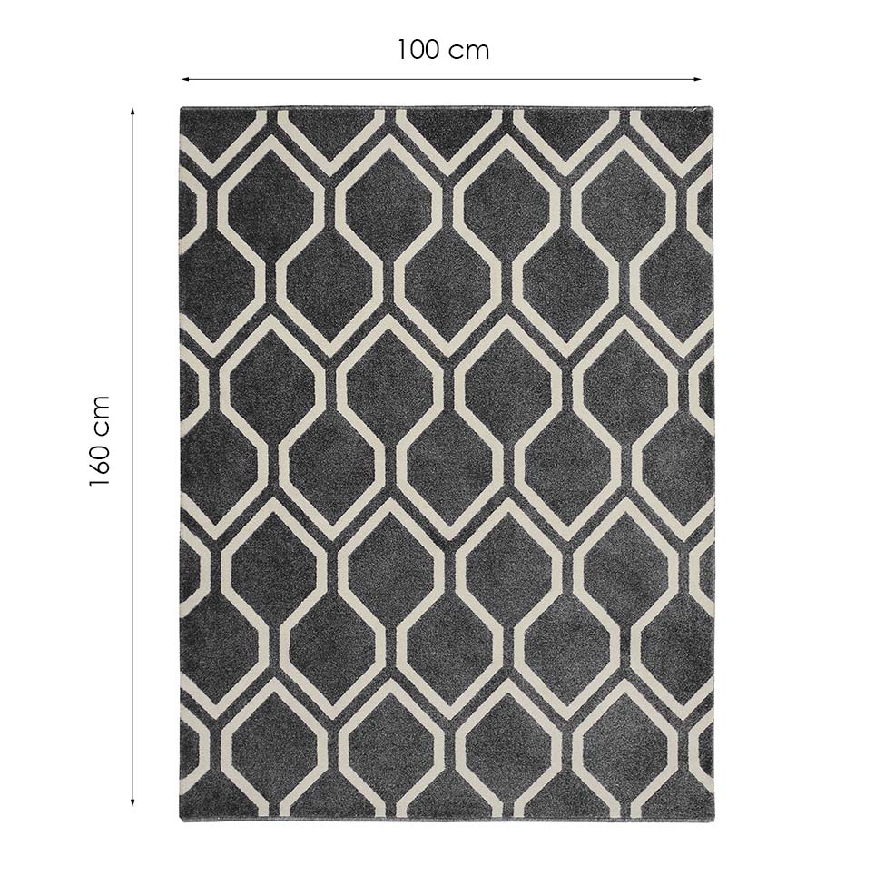 Tapete Classe A  Retangular Polipropileno 100x160 Gris