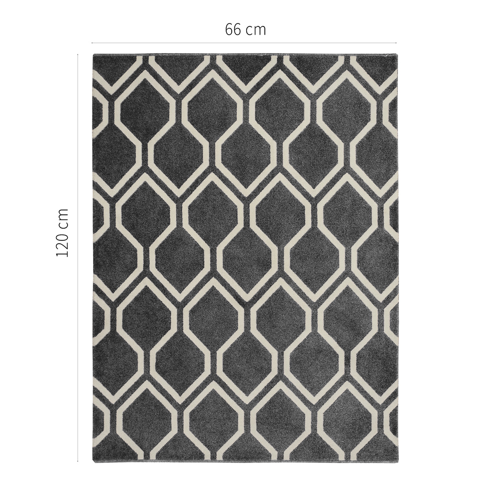 Tapete Classe A Griss Retangular Polipropileno 66x120 cm Preto