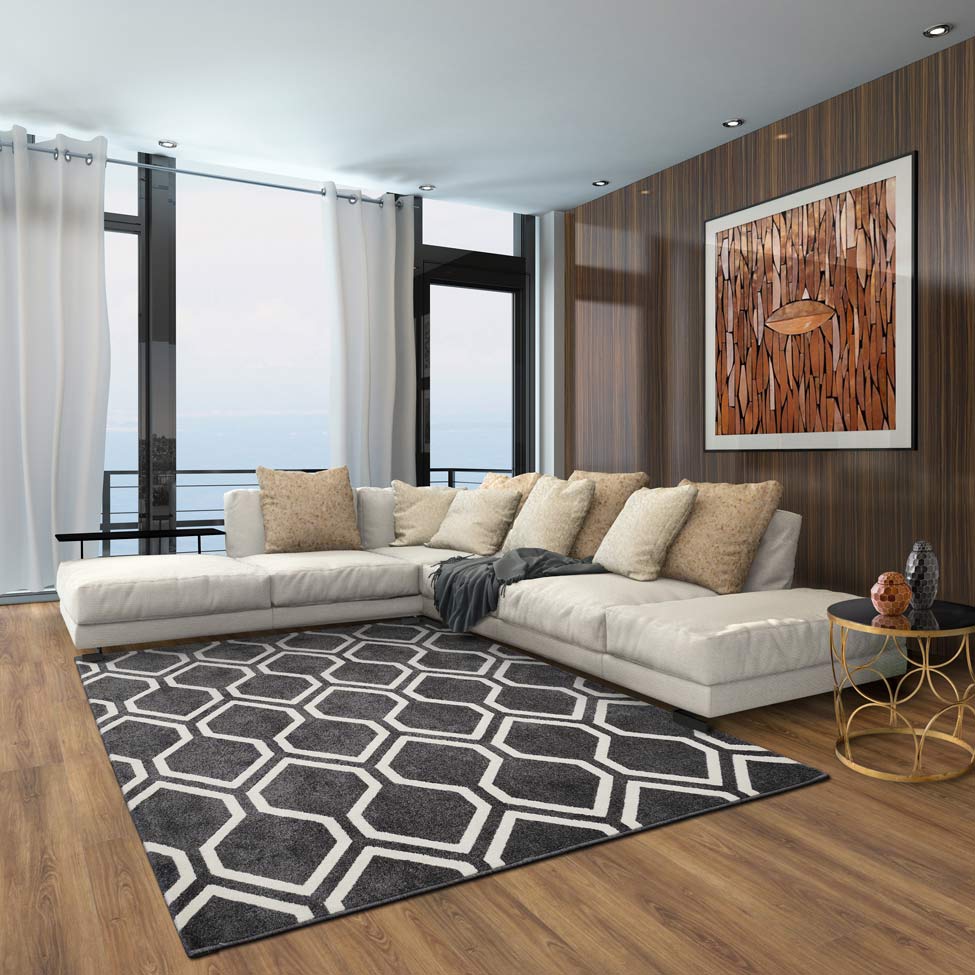 Tapete Classe A Retangular Polipropileno 200x250 cm Preto