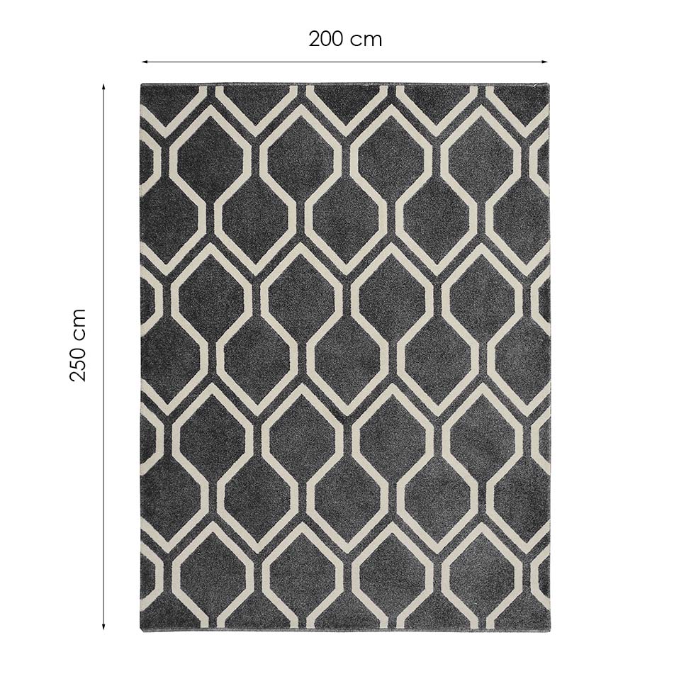 Tapete Classe A Retangular Polipropileno 200x250 cm Preto