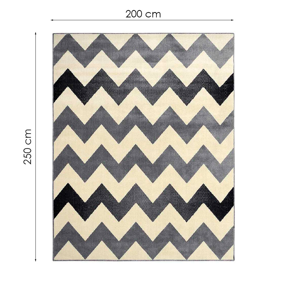 Tapete Herat Export Retangular Polipropileno (200x250) Preto