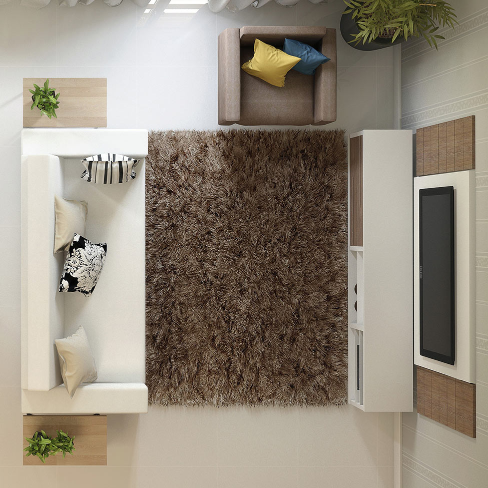 Tapete Joy Retangular Poliéster (150x200cm) Citrino