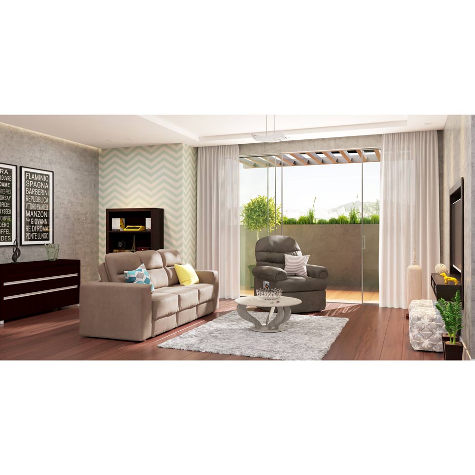 Tapete Joy Retangular Poliéster (150x200cm) Cristal