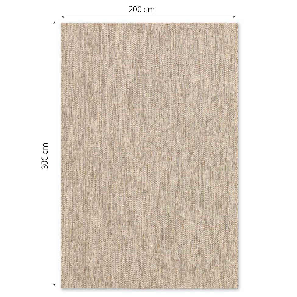 Tapete New Bouclê Retangular Poliéster (200x300cm) Palha