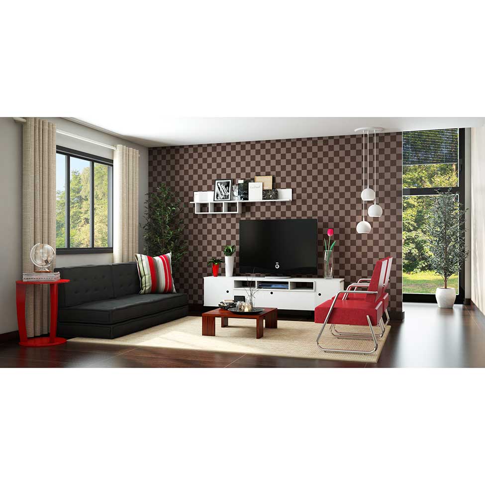 Tapete New Bouclê Retangular Poliéster (200x300cm) Palha