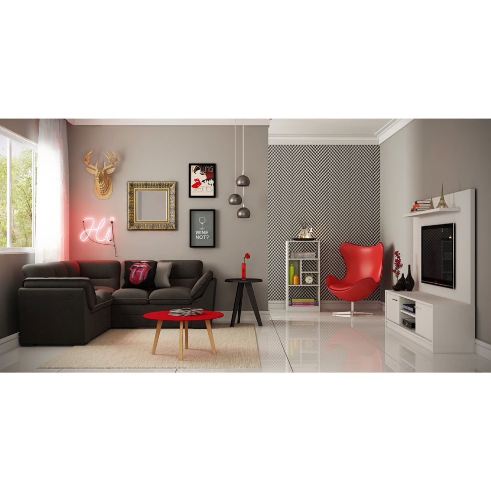 Tapete New Bouclê Retangular Poliéster (200x300cm) Palha