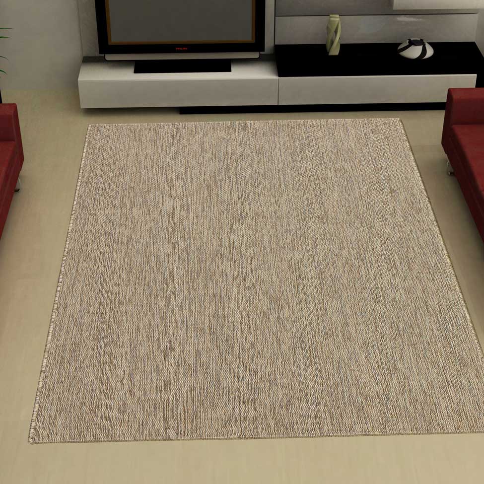 Tapete New Bouclê Retangular Poliéster (250x350cm) Palha