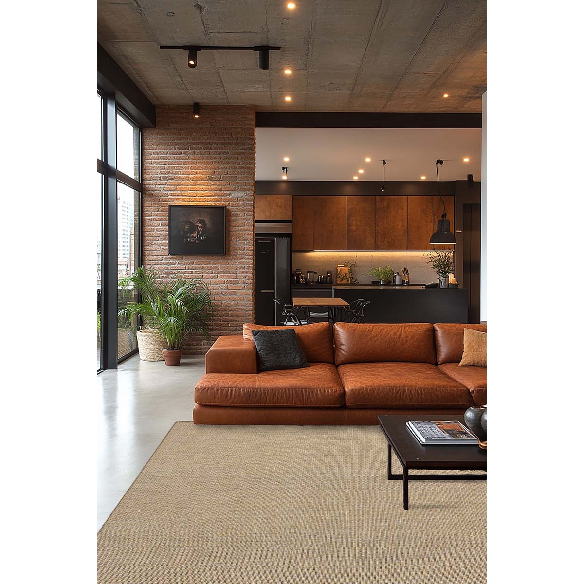 Tapete Sala Sisal Sarja Linhaca 1,50X2,00M São Carlos