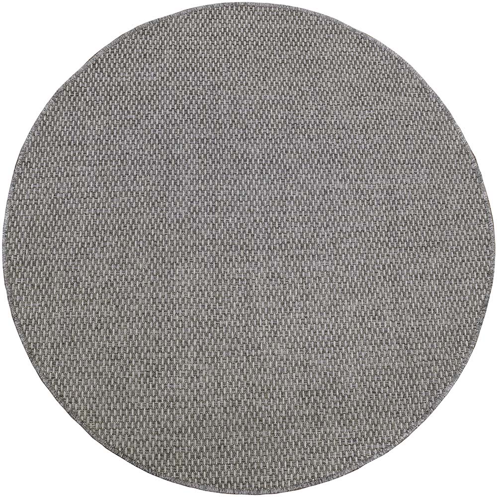 Tapete Sisal New Bouclê Vulcan Cinza 1,40M Redondo