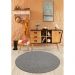 Tapete Sisal New Bouclê Vulcan Cinza 1,40M Redondo