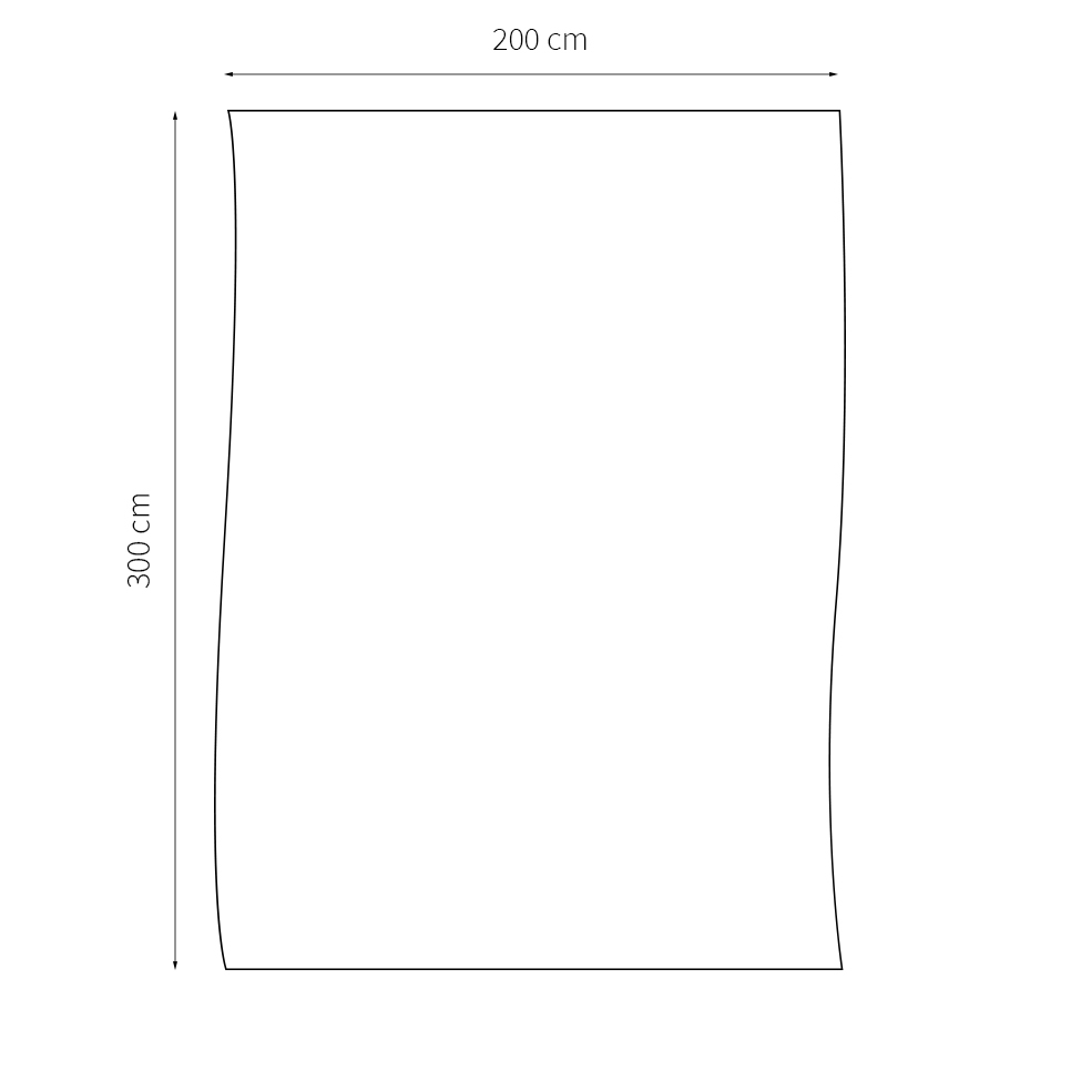Tapete Tufting Aruba Retangular Polipropileno (200x300) Cinza