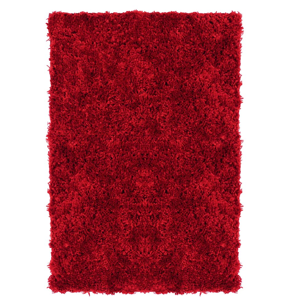 Tapete Tufting Foffo Retangular Poliéster 150x200 cm Vermelho